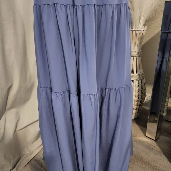 MIHOLL Dusty Blue Cutout Halter Maxi Dress - Picture 10 of 16